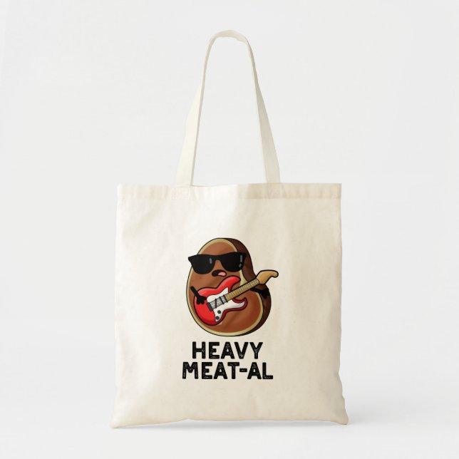 Heavy Kött-al Funny Kött Steak Pun Tygkasse (Framsidan)