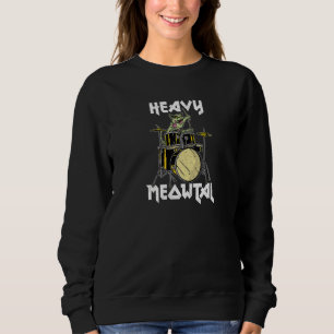 Heavy Meowtal Funny Döden Metall Halloween Zombie T Shirt