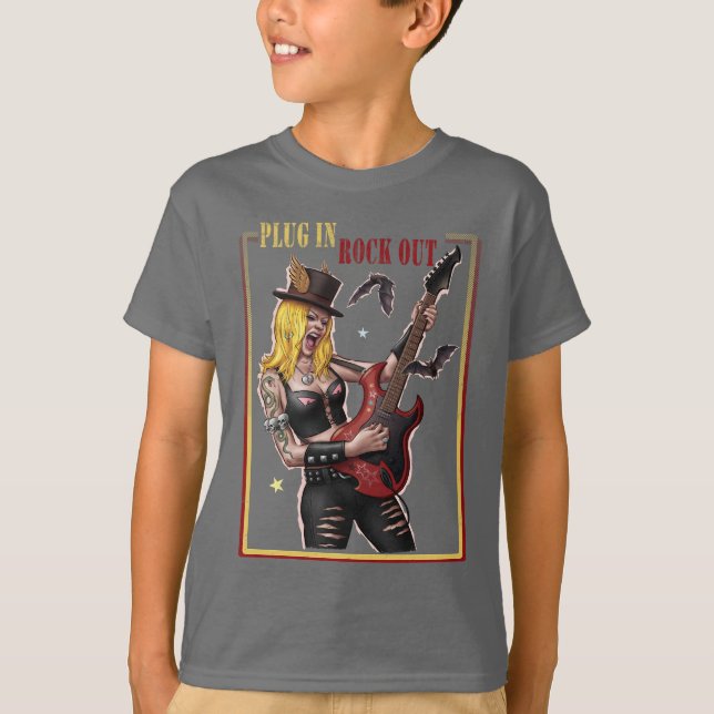 Heavy Metal – Anslut. Rocka Loss. T Shirt (Framsida)