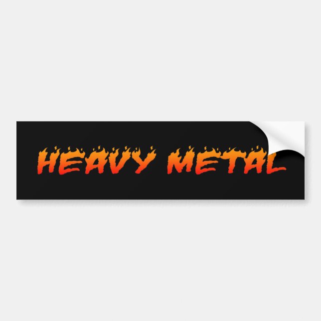 Heavy metal avfyrar bildekalet bildekal (Framsidan)