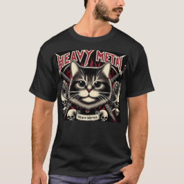 Heavy Metal Cat T Shirt