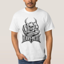 Heavy Metal Faust mit Adler Totenkopf T Shirt