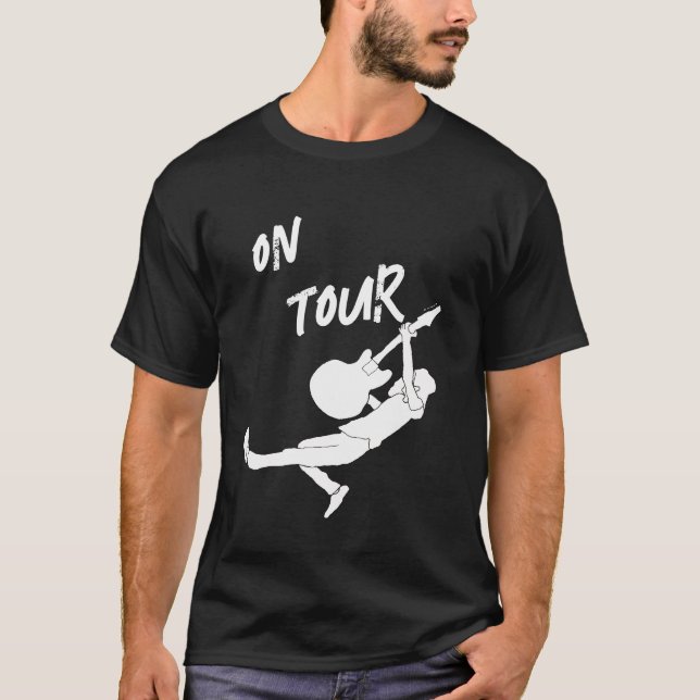 Heavy Metal-Gitarrist på turné T Shirt (Framsida)