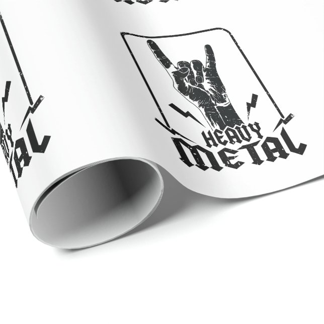 Heavy Metal Presentpapper (Rullad Hörn)