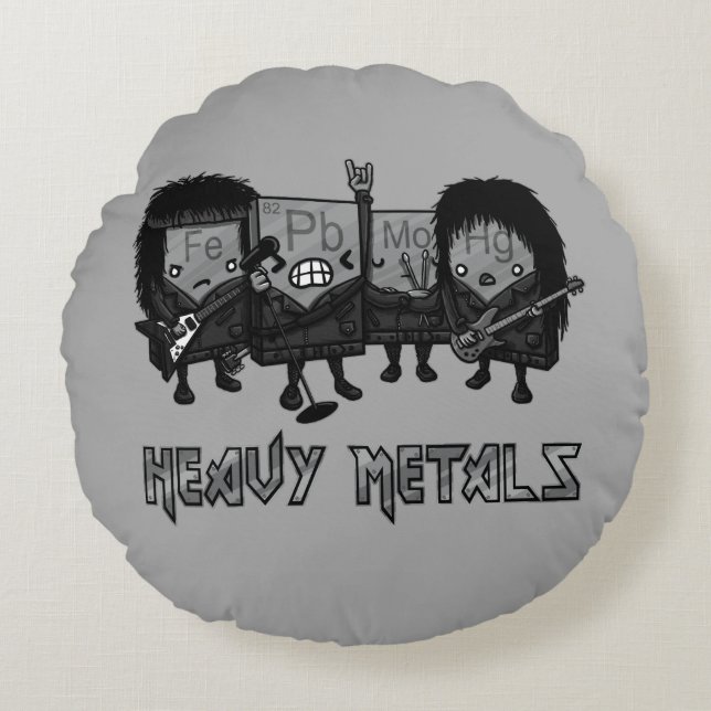 Heavy metal rund kudde (Framsidan)