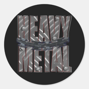 heavy metal runt klistermärke