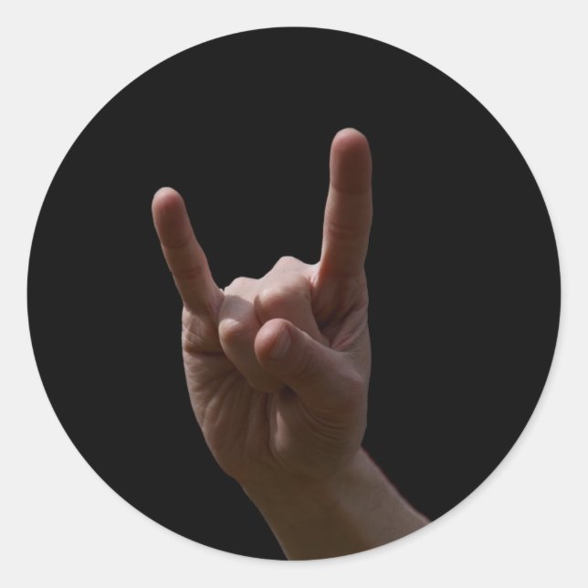 heavy metal runt klistermärke (Framsida)