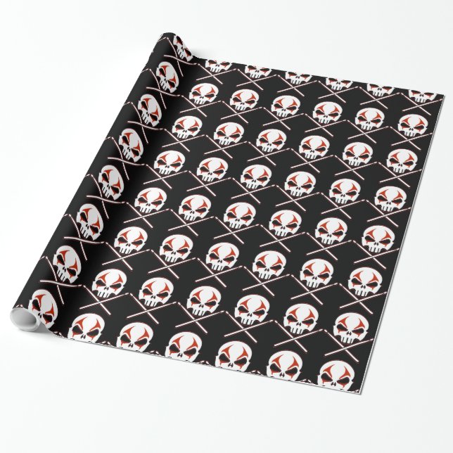 Heavy metal som slår in pappert papper för presentpapper (Utrullad)