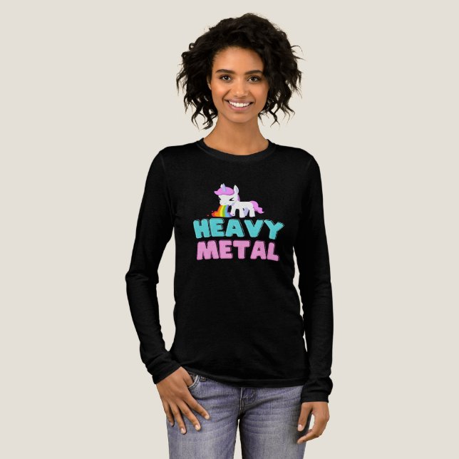 Heavy Metal Unicorn T Shirt (Hel framsida)