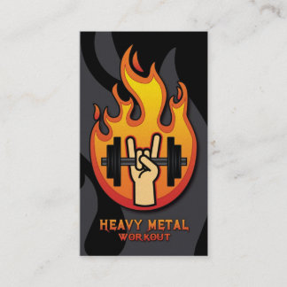 Heavy metalgenomkörare visitkort