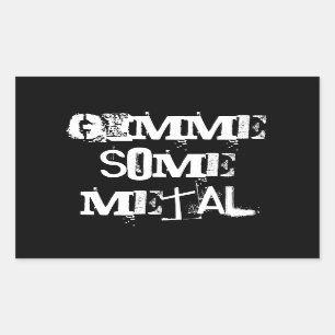 heavy metalklistermärke rektangulärt klistermärke