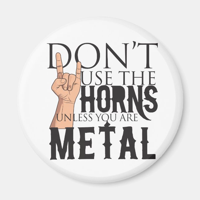 Heavy Metall Badass Magnet (Framsidan)