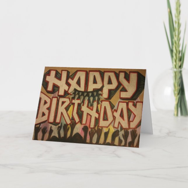 Heavy Metall Birthday Kort (Framsida)