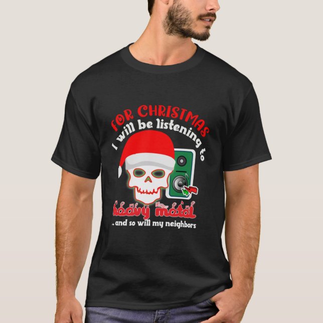HEAVY METALL CHRISTMAS SWEATER T SHIRT (Framsida)