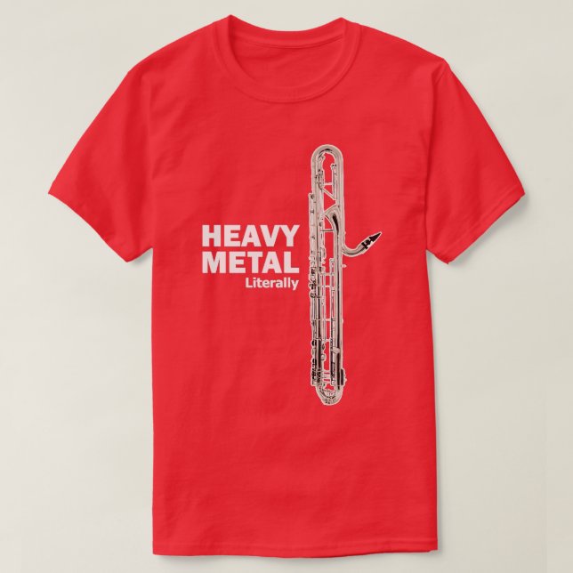 Heavy Metall Contrabass Clarinet T Shirt (Design framsida)
