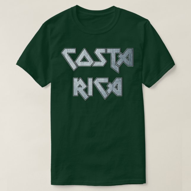 Heavy metall Costa Rica T Shirt (Design framsida)