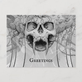 Heavy Metall Death Skull Graveyard Vykort