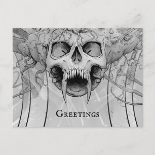 Heavy Metall Death Skull Graveyard Vykort