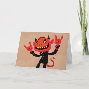 Heavy Metall Djävulen Kort