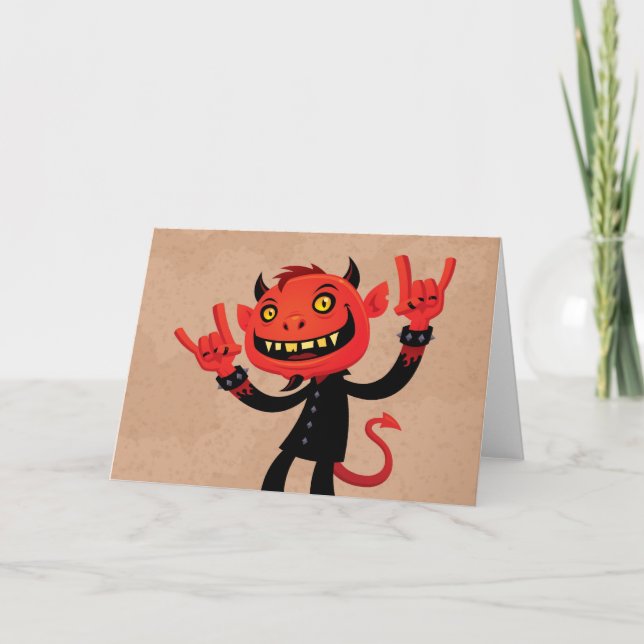 Heavy Metall Djävulen Kort (Framsida)