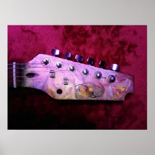 Heavy Metall Electric Guitar Head Lagrar Poster