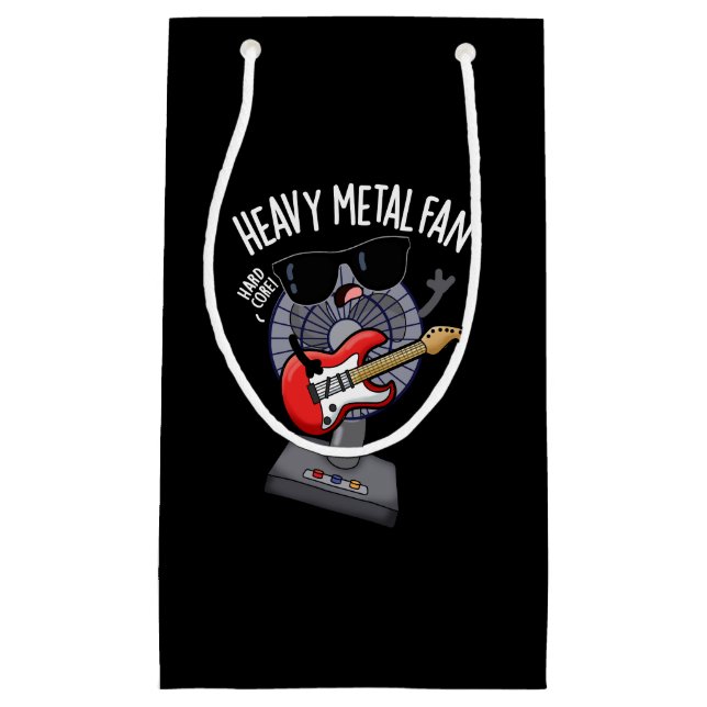 Heavy Metall Fläkt Funny Music Pun Mörk BG (Framsidan)