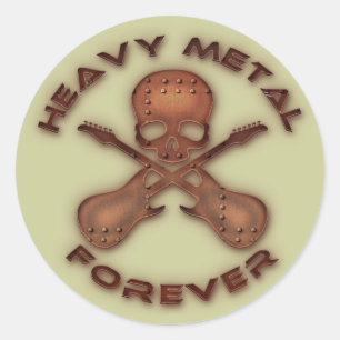 Heavy Metall Forever Runt Klistermärke