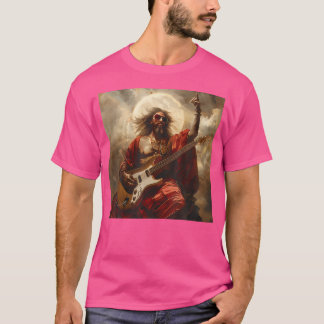 Heavy Metall Jesus Kristus Guitar T Shirt