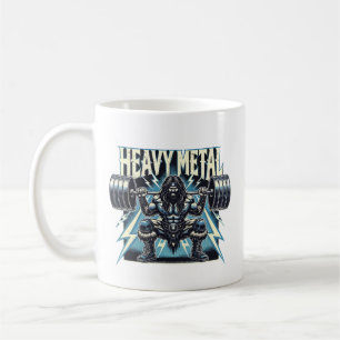 Heavy Metall - Lusnyt Lyfts Gym Workout Fitness Kaffemugg