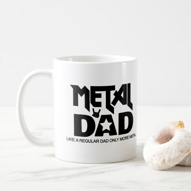 Heavy Metall Music Pappa Rocker Hard Sten Alternat Kaffemugg (Med munk)