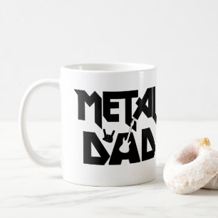 Heavy Metall Music Pappa Rocker Hard Sten Guitar Kaffemugg