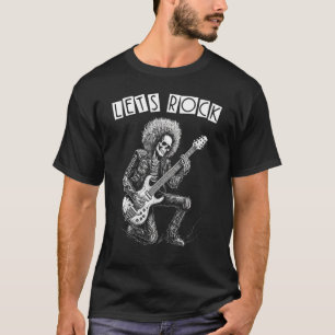 Heavy Metall Punk Rock N Roll Let s Sten Skeleton T Shirt