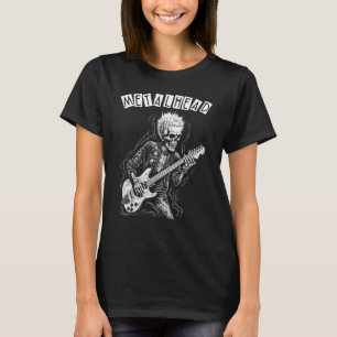 Heavy Metall Punk Rock N Roll Skeleton Guitarist m T Shirt