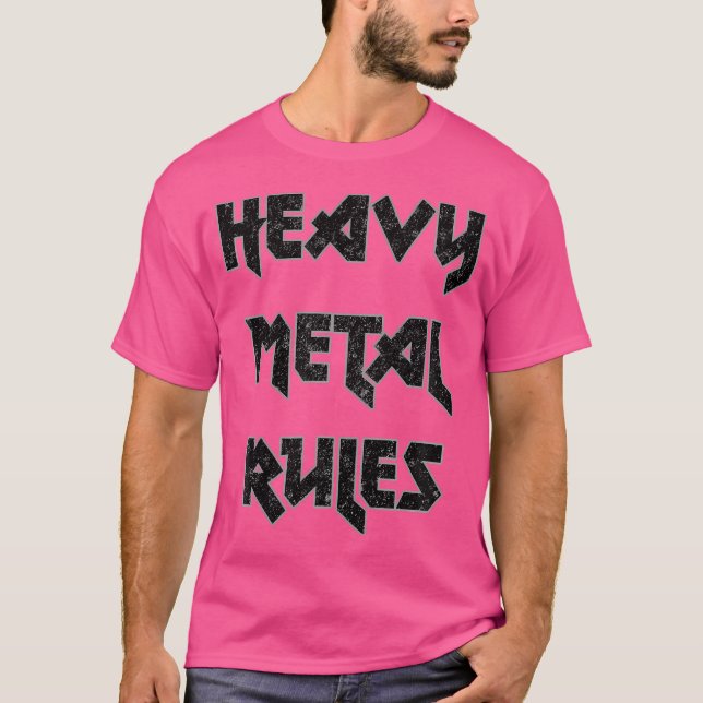 Heavy Metall Regler T Shirt (Framsida)