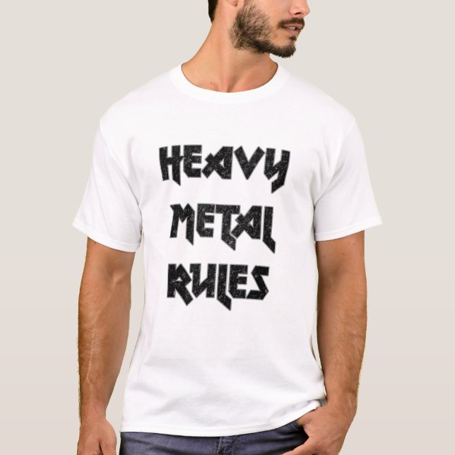 Heavy Metall Regler T Shirt (Framsida)