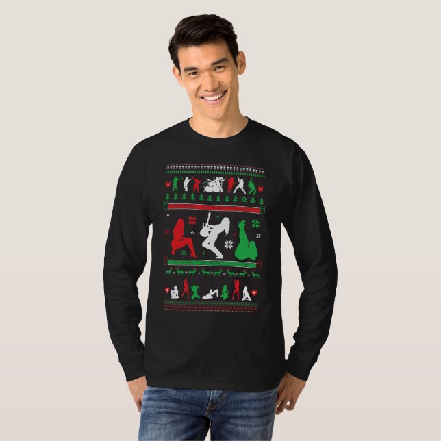 HEAVY METALL UGLY CHRISTMAS SWEATER SHIRT TRÖJA (Hel framsida)