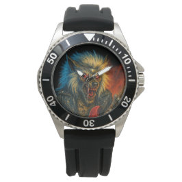 Heavy-Metall Wolve spelar Guitar Armbandsur