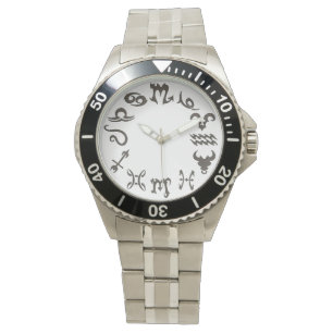 HEAVY METALL ZODIAC SIGN WRIST WATCH ARMBANDSUR