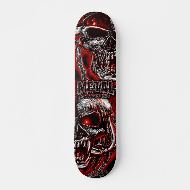 Heavy metalmonster mini skateboard bräda 18,5 cm (Framsida)