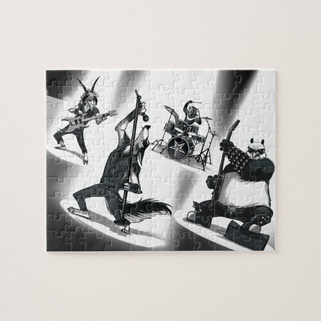 Heavy metalmusikband pussel (Horisontell)