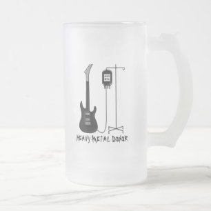 Heavy metaloljedoseringsmusik frostat ölglas