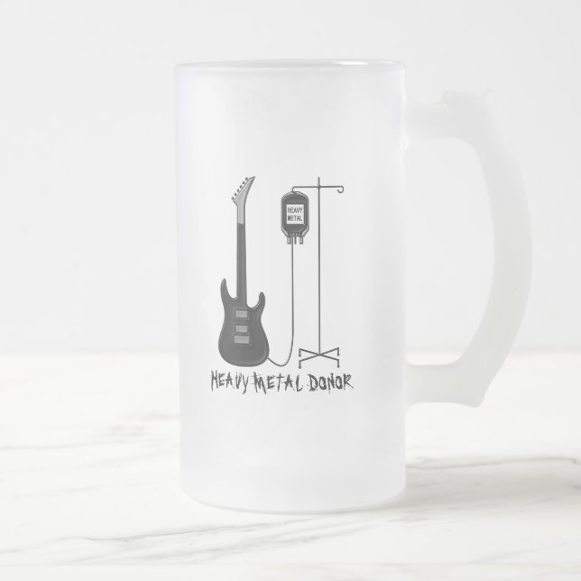 Heavy metaloljedoseringsmusik frostat ölglas (Höger)