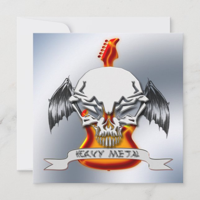 Heavy metalpartyinbjudan inbjudningar (Framsida)