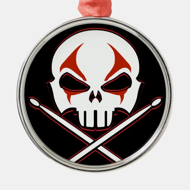 Heavy metalprydnadsten & rullhandelsresandeprydnad julgransprydnad metall (Framsidan)