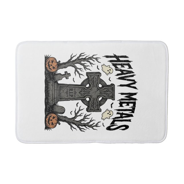 Heavy Metals Halloween Graveyard Vector Design_1 Badrumsmatta (Framsidan)