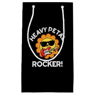 Heavy Petal Rocker Funny Flower Pun Mörk BG