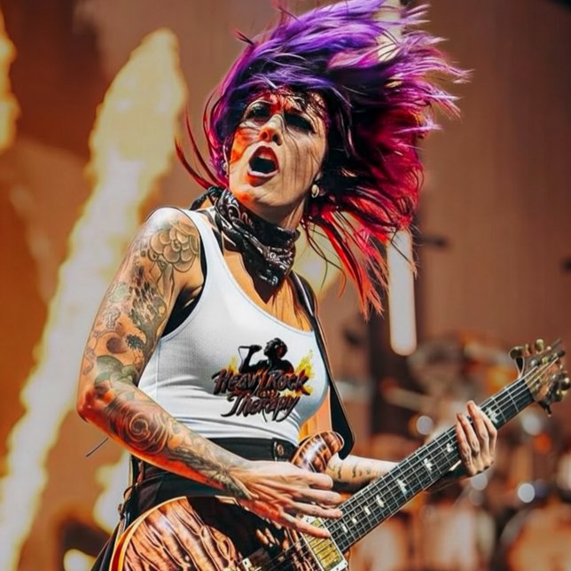 Heavy Rock Is My Therapy Linne Med Racerback (Skapare uppladdad)