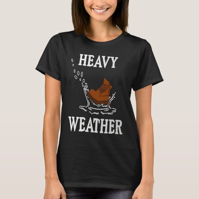 Heavy Weather Metal Rock Festival Fan Rain Weather T Shirt (Framsida)