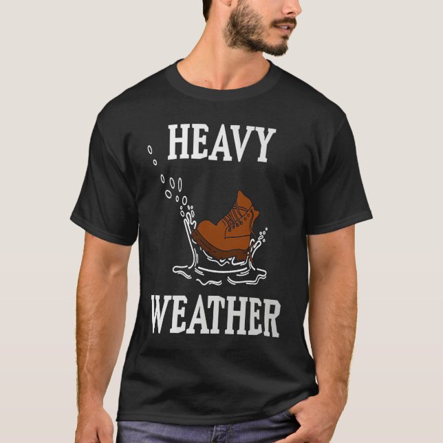Heavy Weather Metal Rock Festival Fan Rain Weather T Shirt (Framsida)