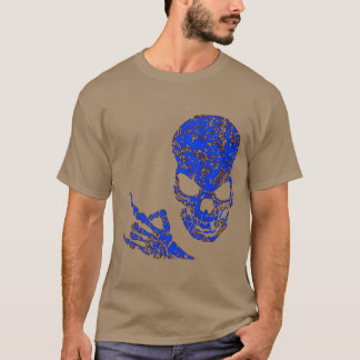 HeavyMetalskalleblått T Shirt